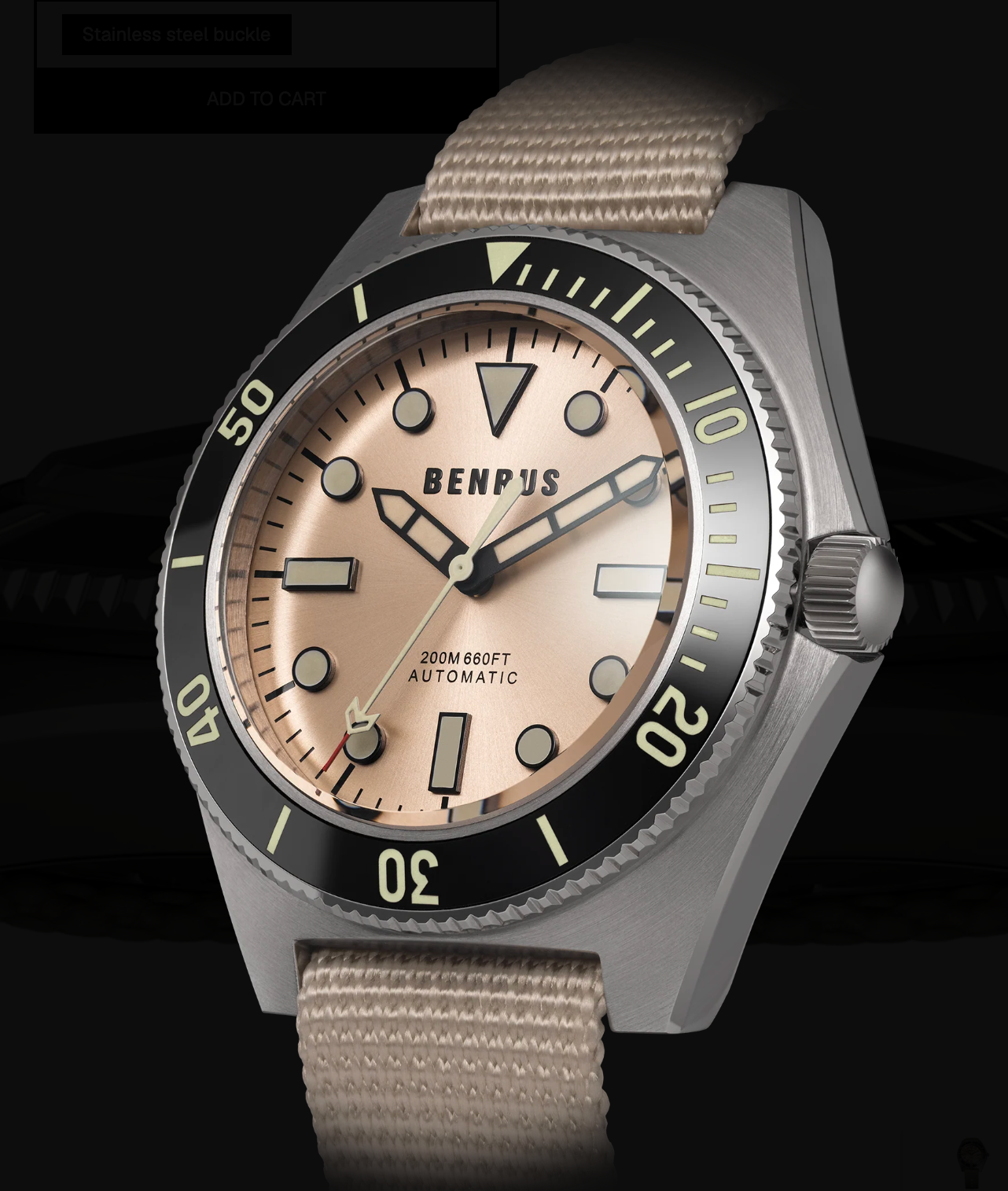 BENRUS Type 1 M1 Swiss Automatic ETA 2892 41.5mm Sapphire Military Watch