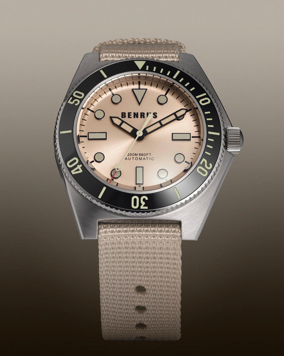 BENRUS Type 1 M1 Swiss Automatic ETA 2892 41.5mm Sapphire Military Watch