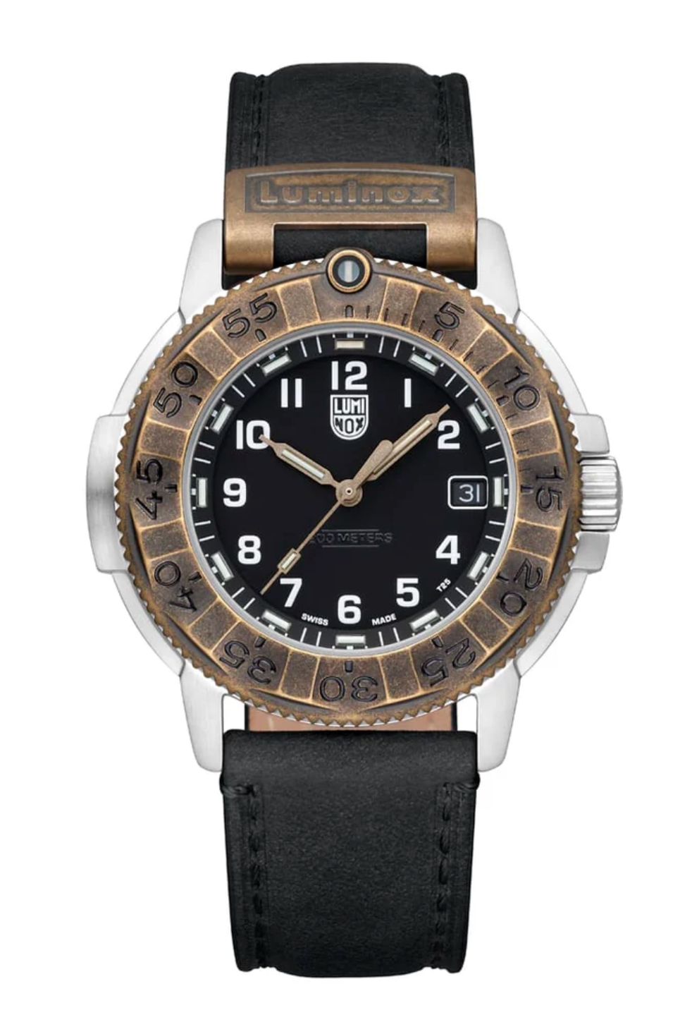 Luminox XL.1301 Military Style Watch Swiss Made Quartz Sapphire 200M Black