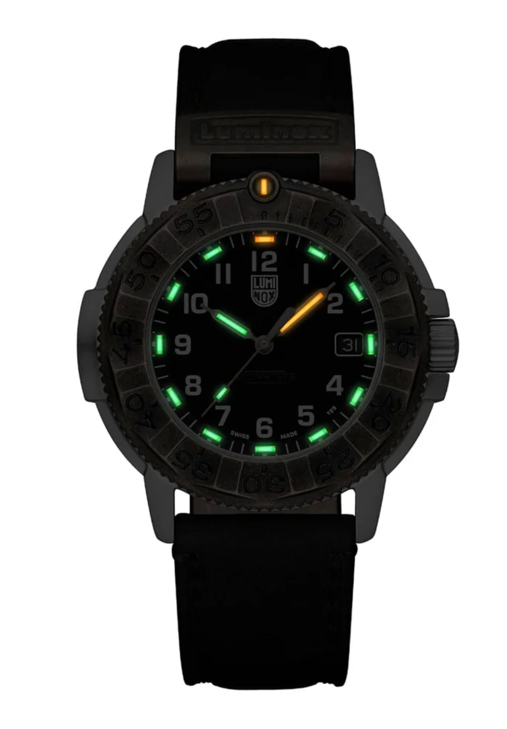 Luminox XL.1301 Military Style Watch Swiss Made Quartz Sapphire 200M Black