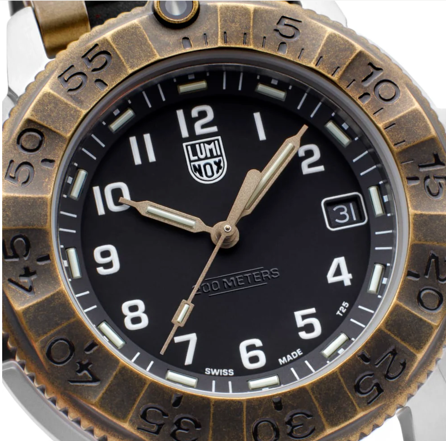 Luminox XL.1301 Military Style Watch Swiss Made Quartz Sapphire 200M Black