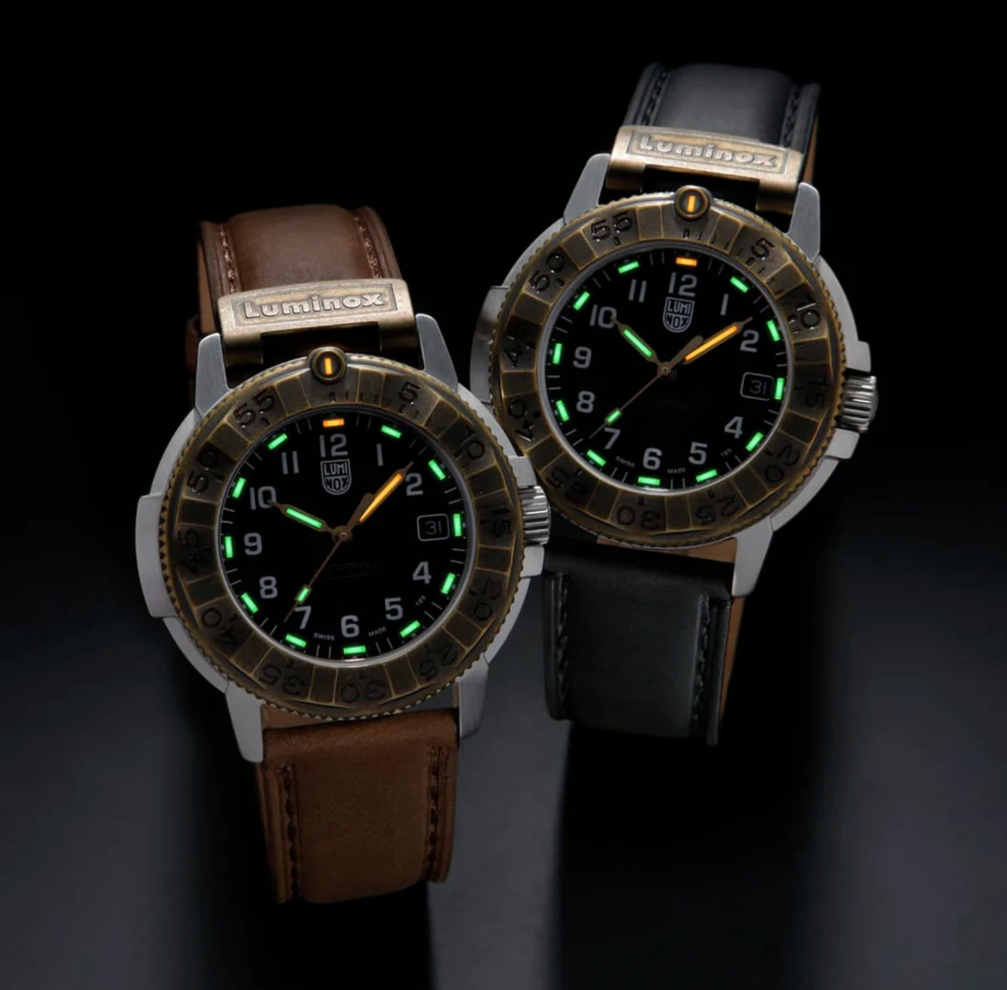 Luminox XL.1301 Military Style Watch Swiss Made Quartz Sapphire 200M Black