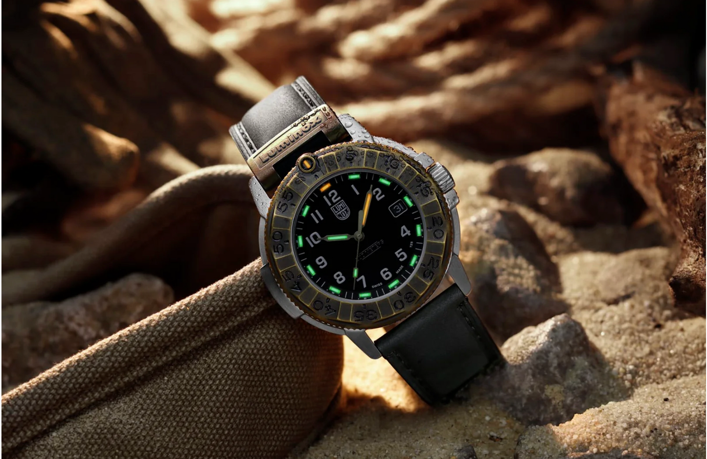 Luminox XL.1301 Military Style Watch Swiss Made Quartz Sapphire 200M Black