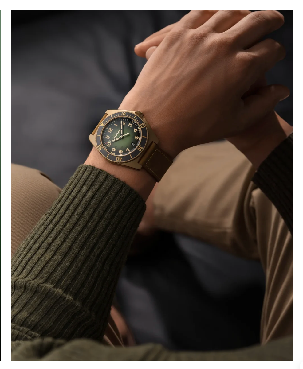 Benrus TYPE 2 UJ Swiss Made Automatic Watch 41.5mm Bronze PVD Sapphire Crystal