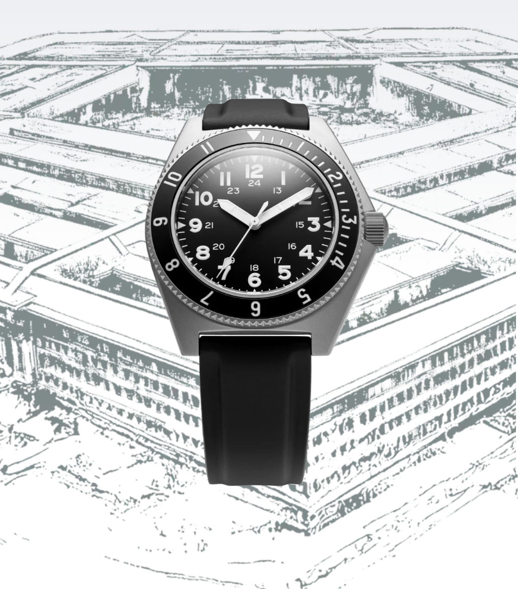 BENRUS Type 2 MIL SPEC 39.5mm Swiss Automatic Men's Watch Sapphire Crystal 200m
