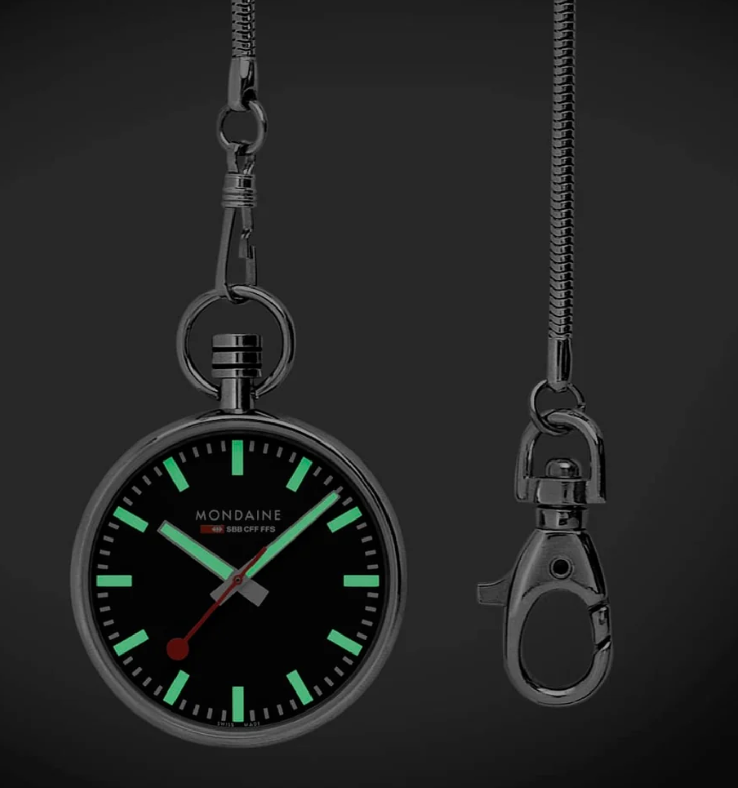 MONDAINE Pocket Watch 43mm Swiss Made Quartz Stainless Steel A660.30316.20SBB