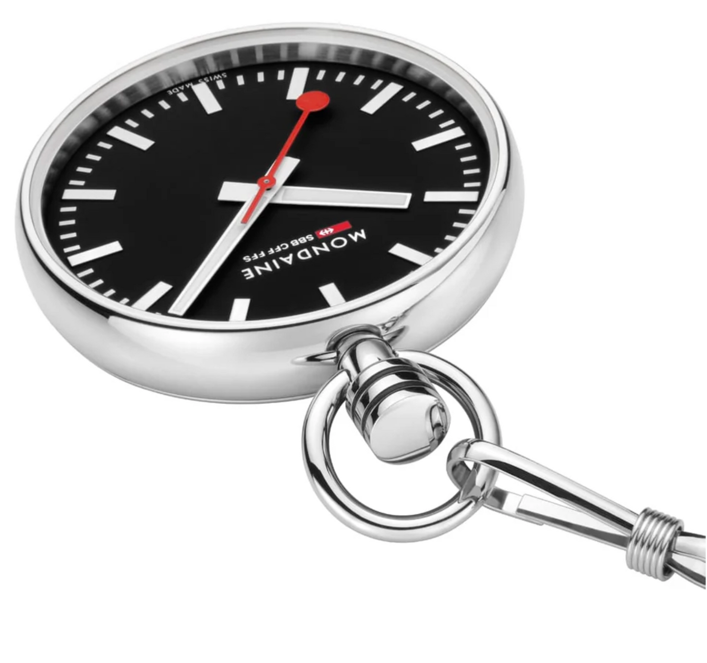 MONDAINE Pocket Watch 43mm Swiss Made Quartz Stainless Steel A660.30316.20SBB
