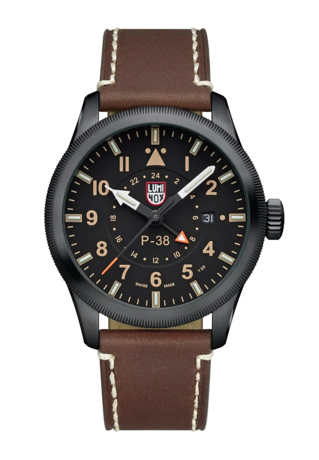 Luminox P-38 Lightning Sandstorm GMT Swiss Made Pilot Watch 42mm XA.9526