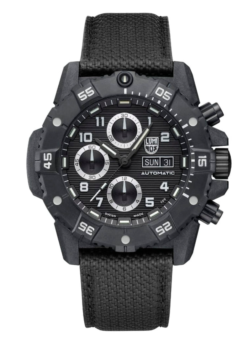 New Luminox XS.3881 Master Carbon SEAL Automatic Chronograph 45mm Swiss Made Men's Watch