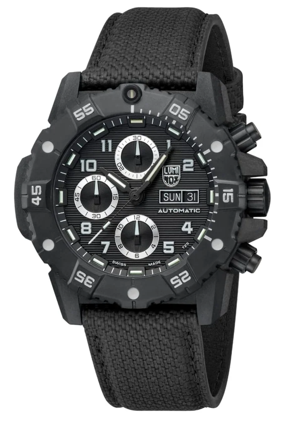 New Luminox XS.3881 Master Carbon SEAL Automatic Chronograph 45mm Swiss Made Men's Watch