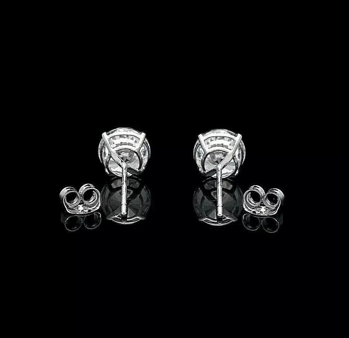 1.00 Carat Stud Earrings Round Stud Earrings 14K White Gold 6mm Gift Stud Value 395