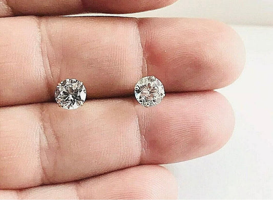 4 Carat 10K Solid Yellow Gold Stud Earrings Round Flawless D Color Value 695.00